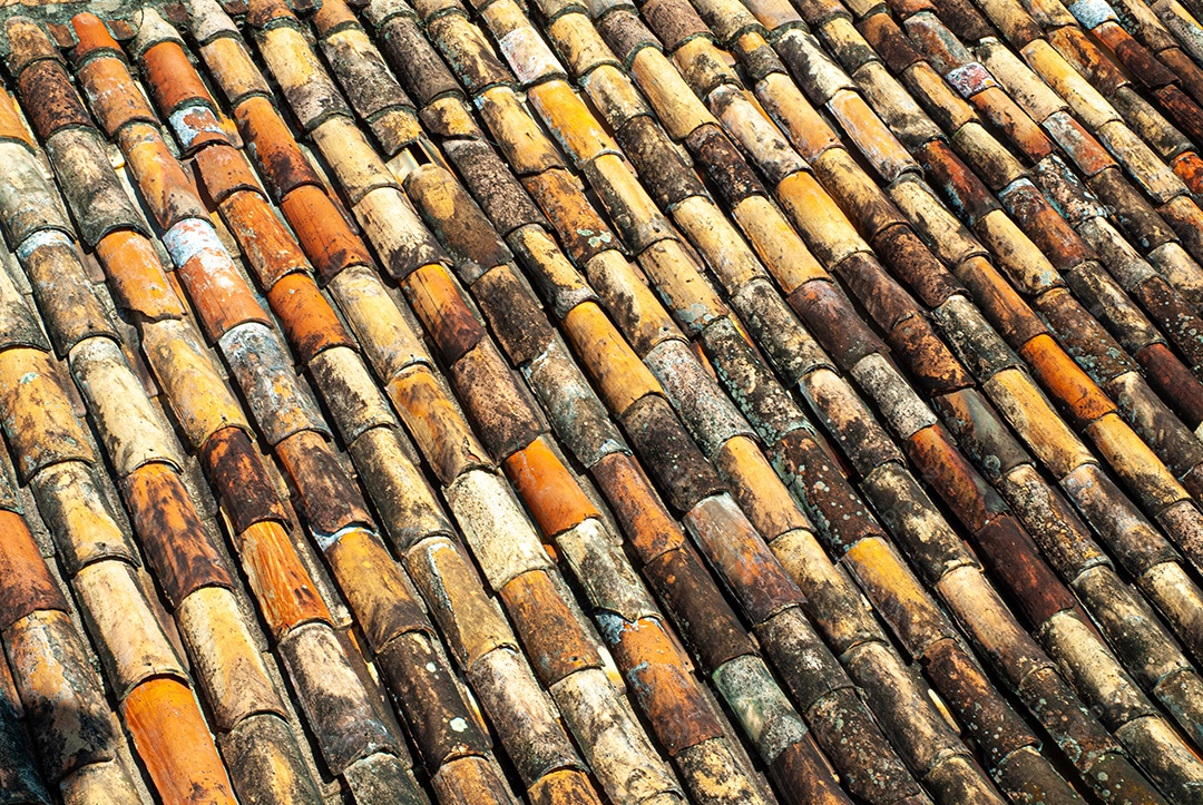 Vista aérea de telhado