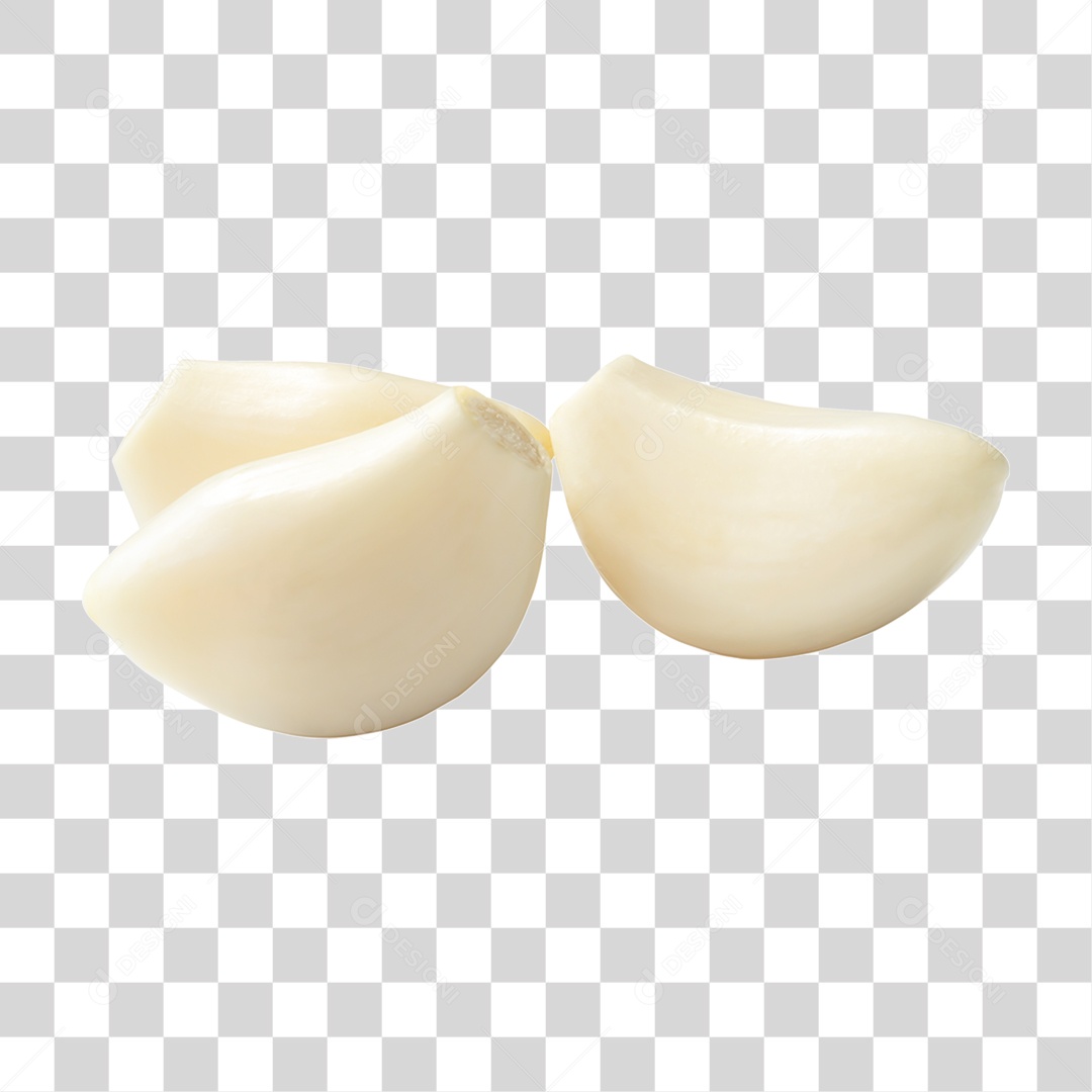 Dentes de Alho sem Casca PNG Transparente