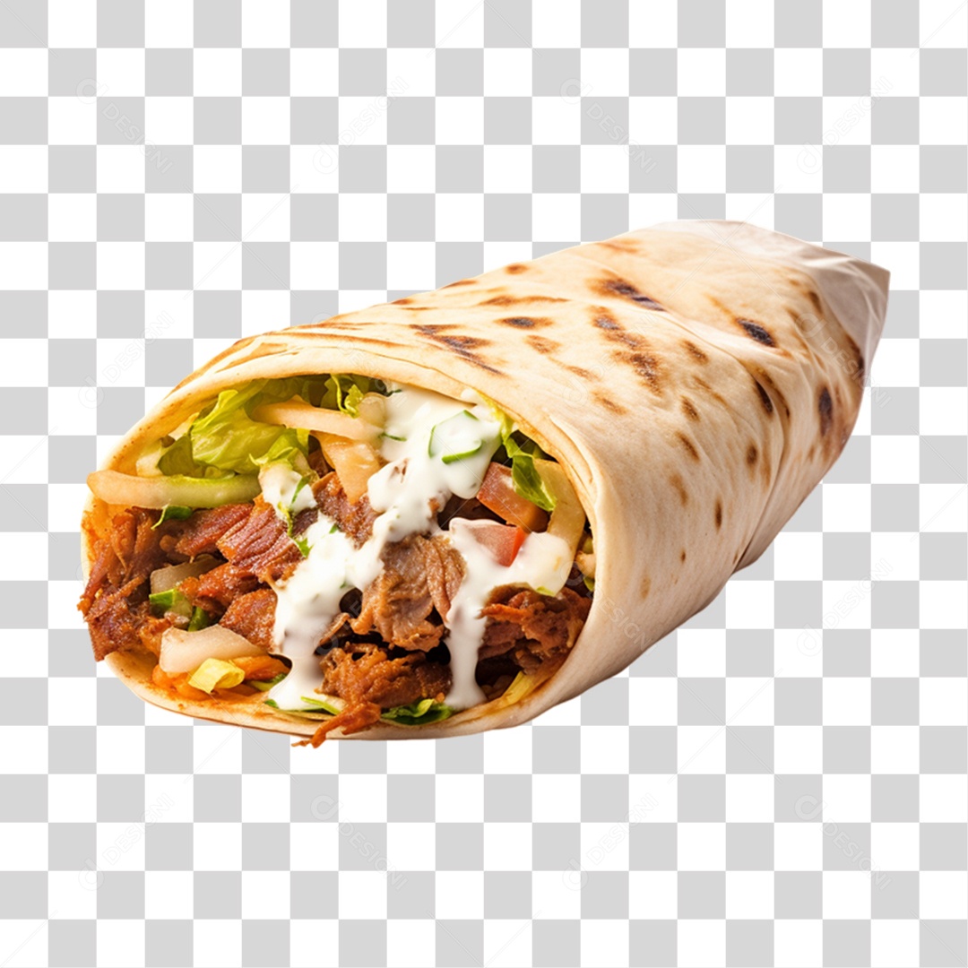 Burrito Taco Mexicano PNG Transparente