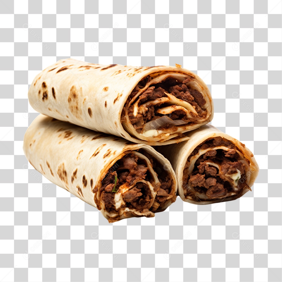 Burrito Taco Mexicano PNG Transparente