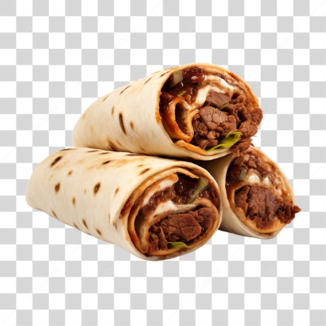 Burrito Taco Mexicano PNG Transparente