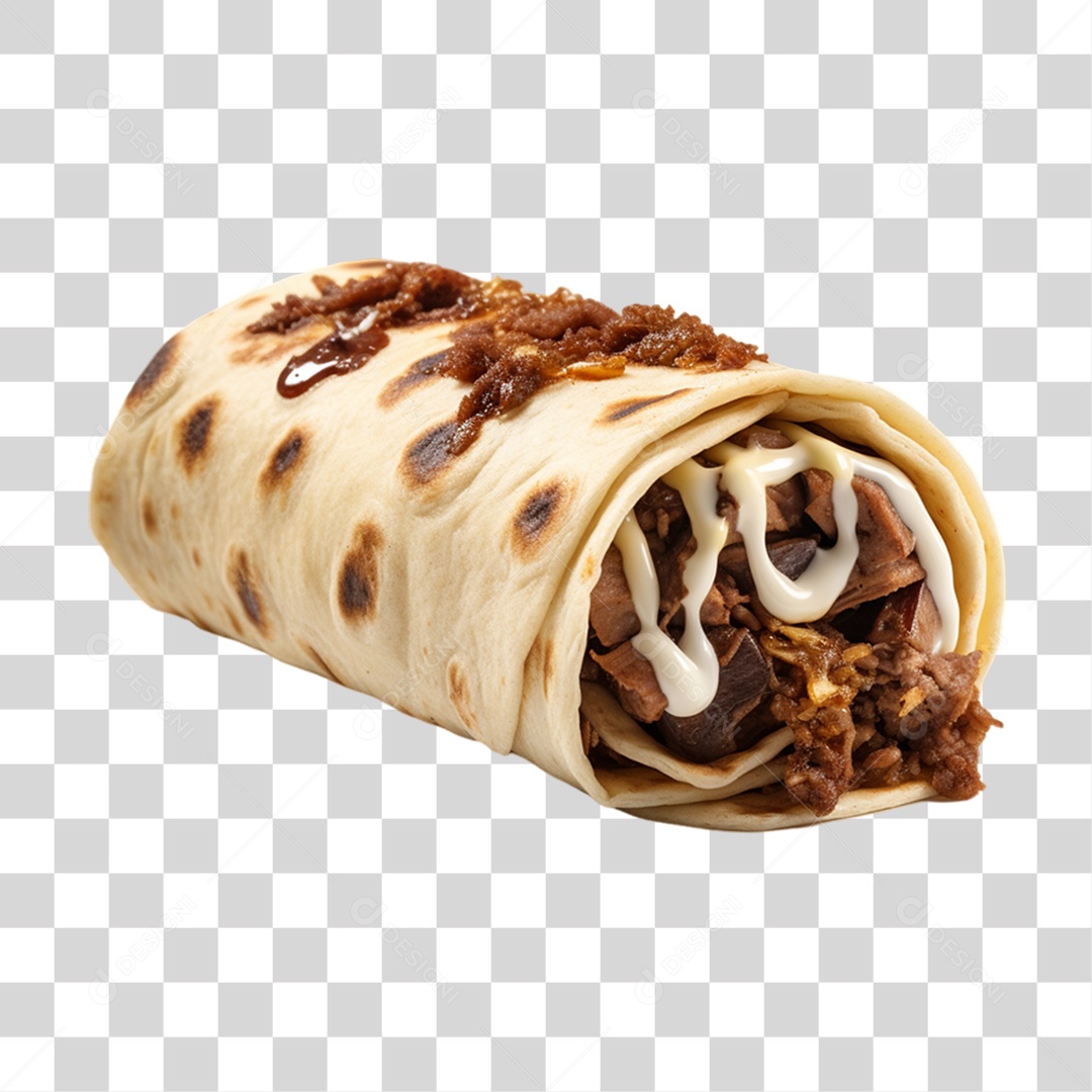 Burrito Taco Mexicano PNG Transparente