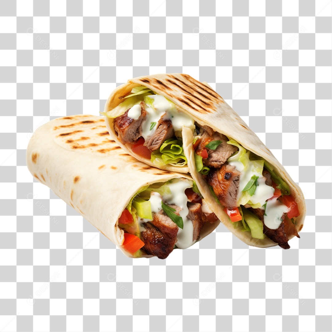Burrito Taco Mexicano PNG Transparente