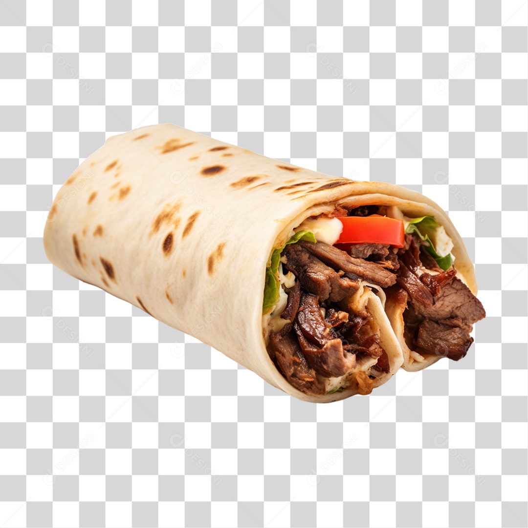 Burrito Taco Mexicano PNG Transparente