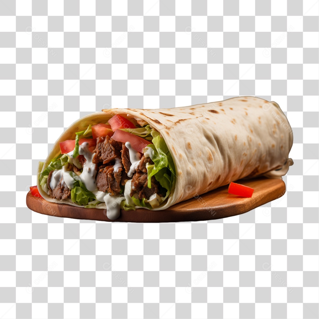 Burrito Taco Mexicano PNG Transparente