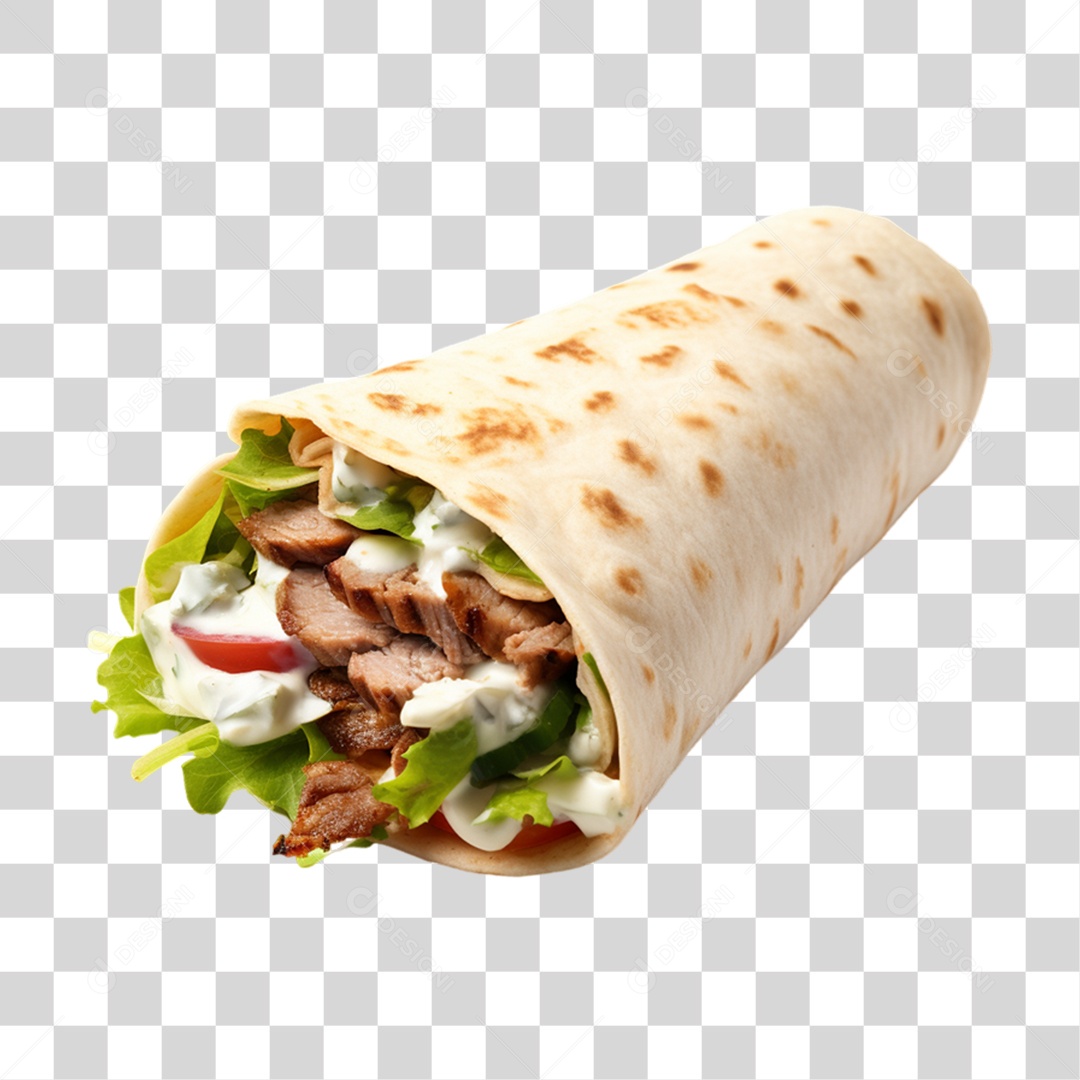 Burrito Taco Mexicano PNG Transparente