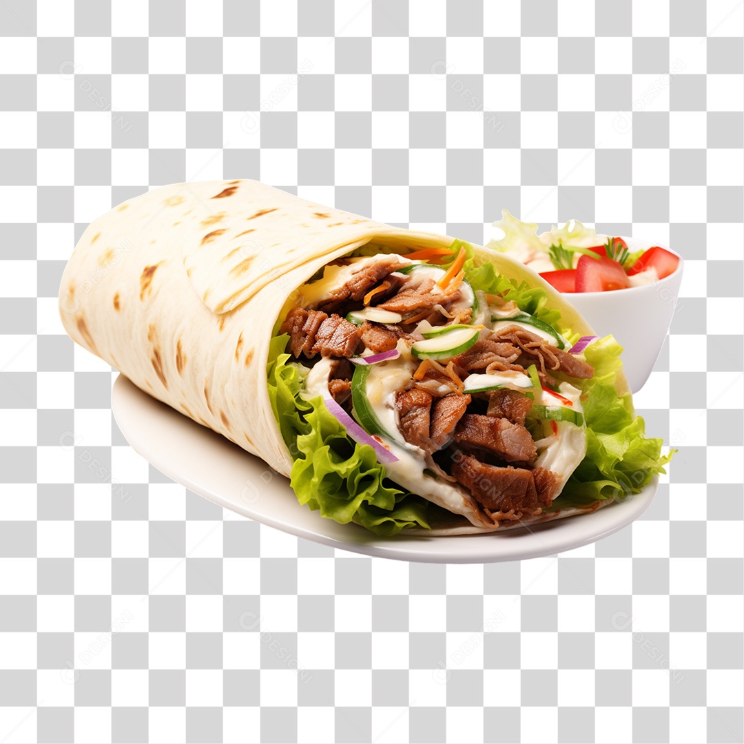 Burrito Taco Mexicano PNG Transparente