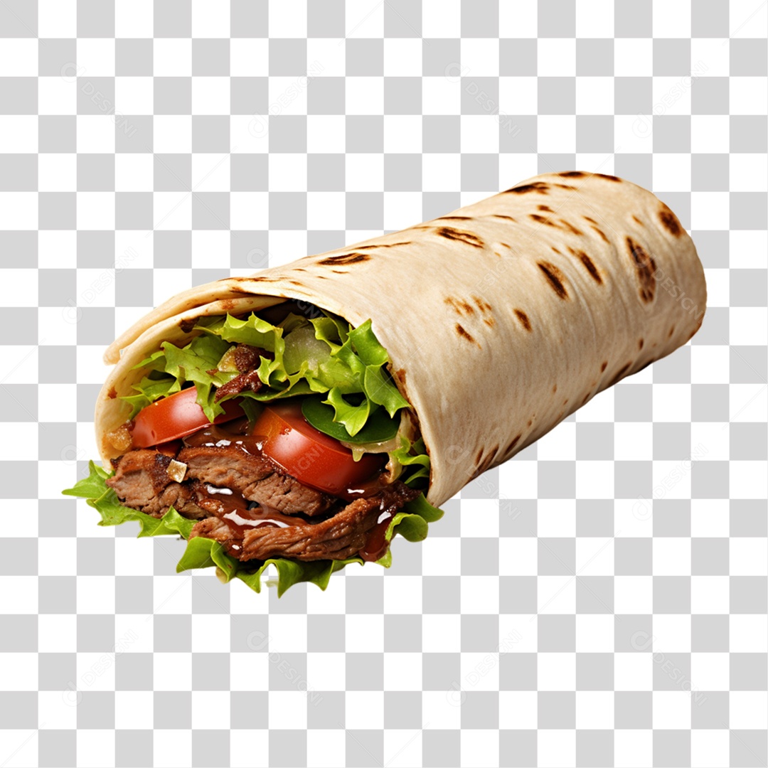 Burrito Taco Mexicano PNG Transparente