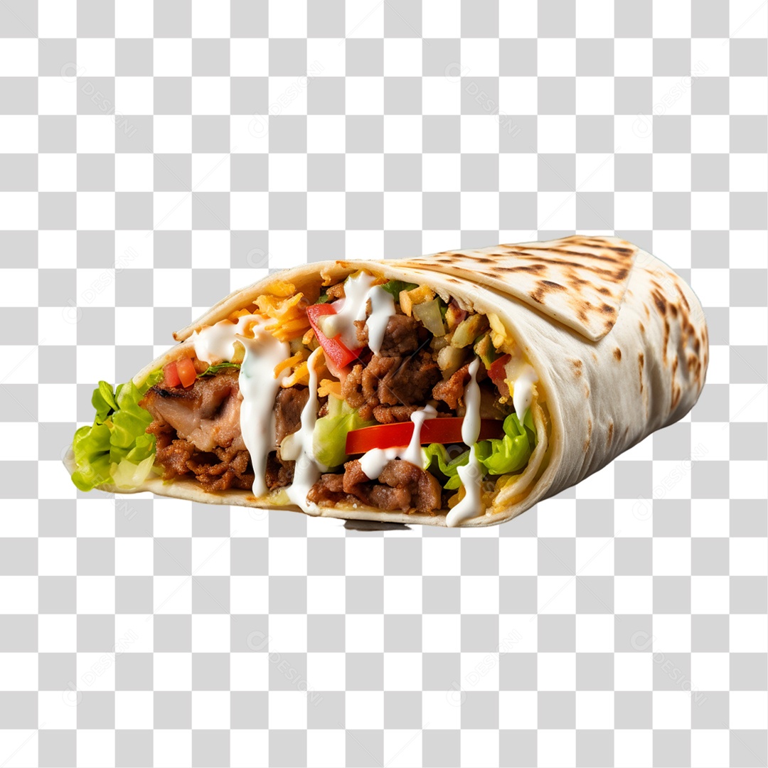 Burrito Taco Mexicano PNG Transparente