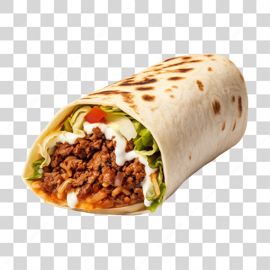 Burrito Taco Mexicano PNG Transparente