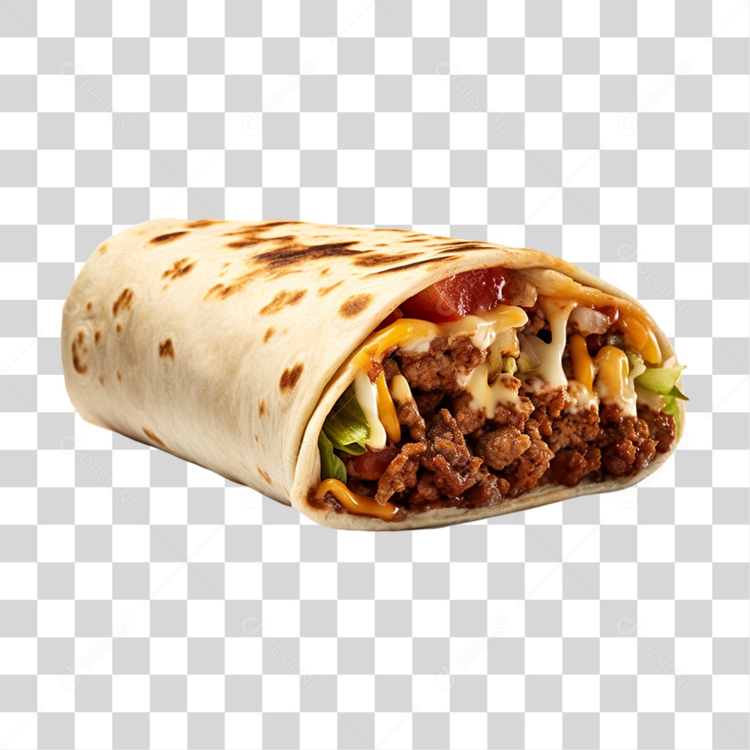 Burrito Taco Mexicano PNG Transparente