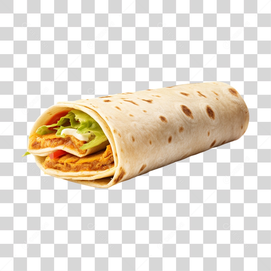 Burrito Taco Mexicano PNG Transparente