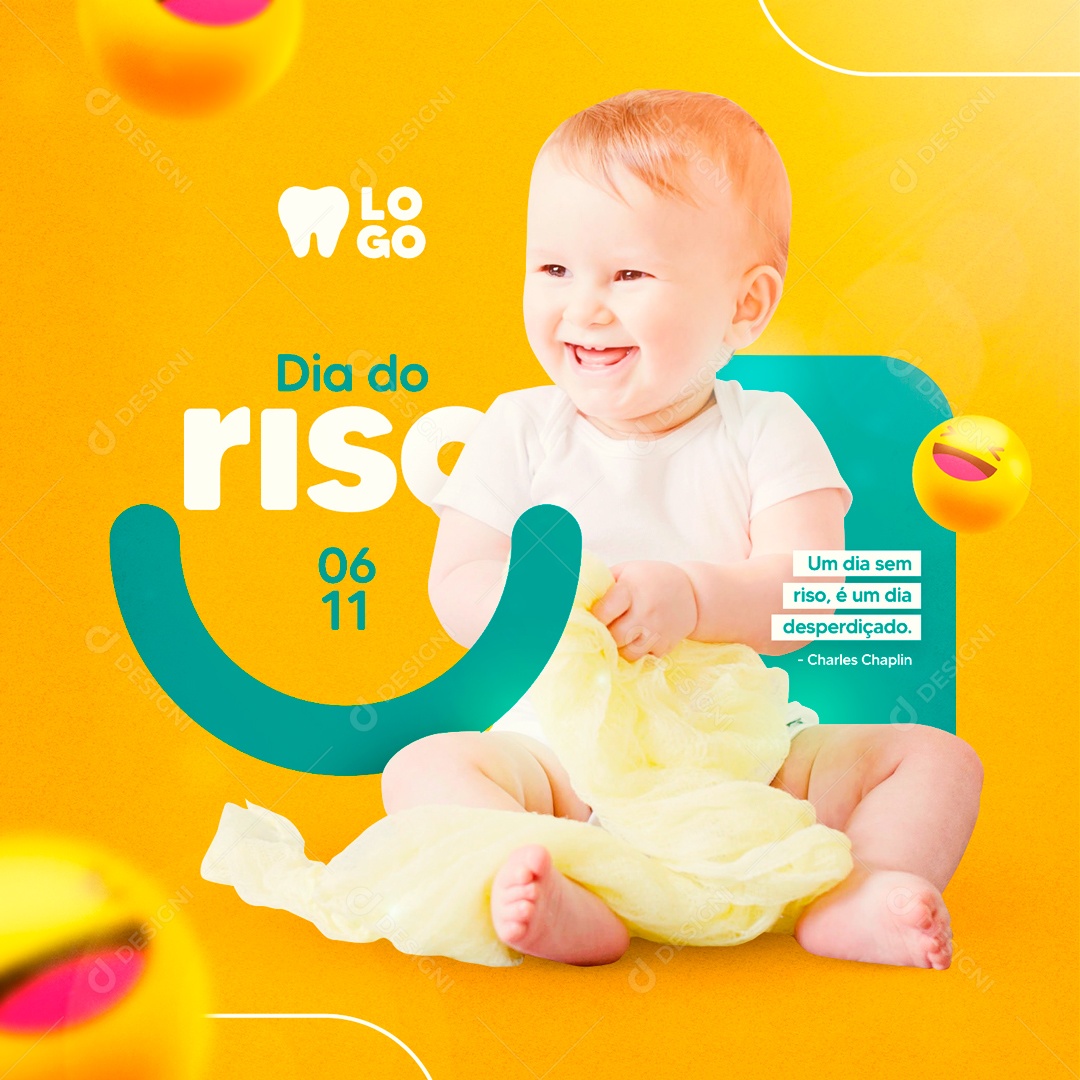 Social Media Dia Nacional Do Riso 06 De Novembro PSD Editável