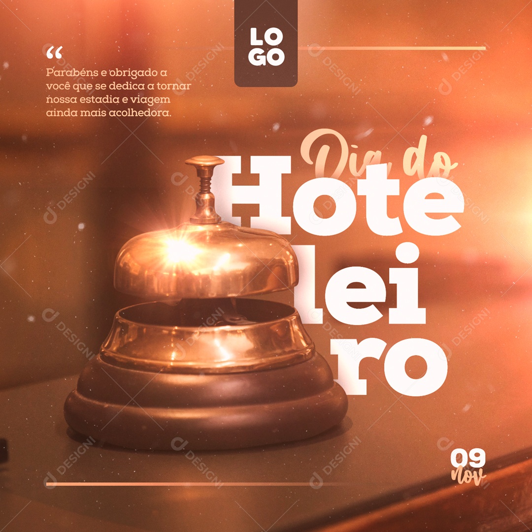 Dia Do Hoteleiro Estadia 09 De Novembro Social Media PSD Editável