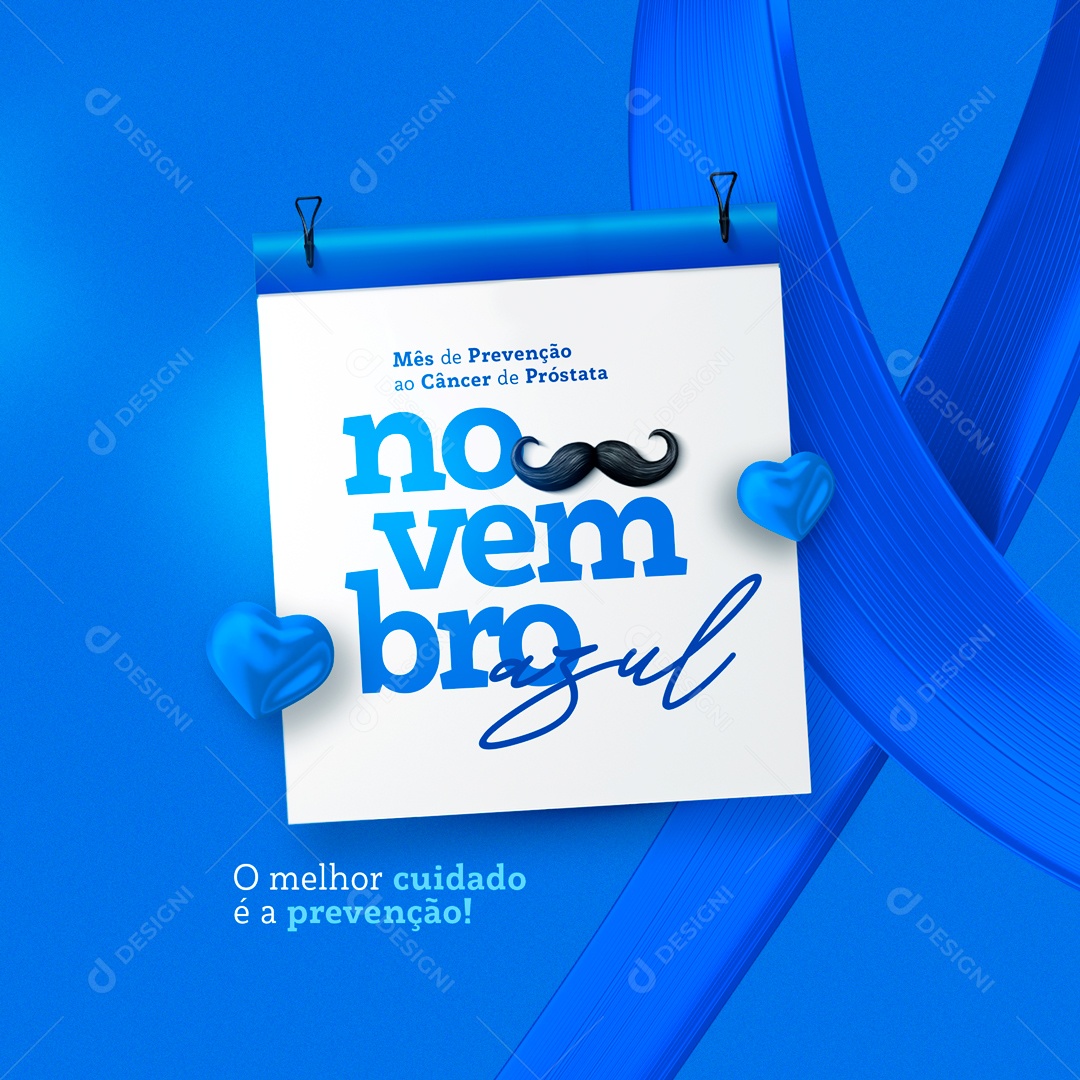 Novembro Azul Mês De Prevenção Câncer De Próstata Social Media PSD Editável