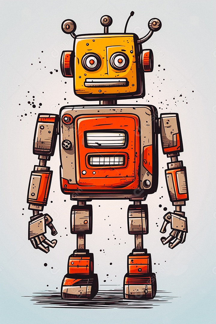 Monstro de desenho animado sobre fundo isolado