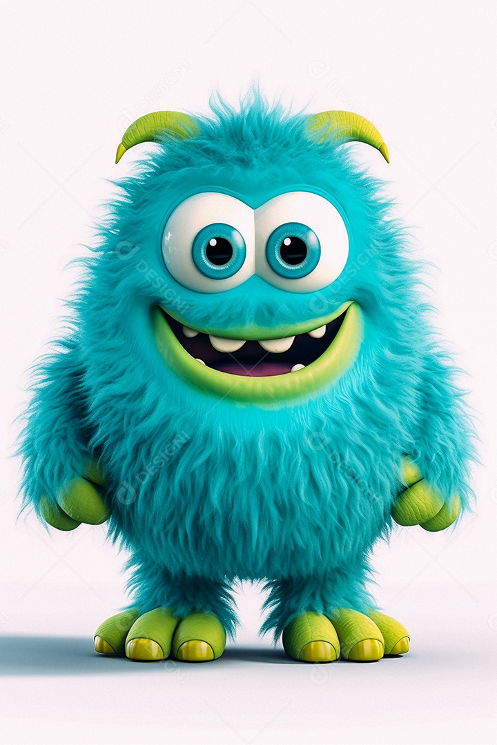 Monstro de desenho animado sobre fundo isolado