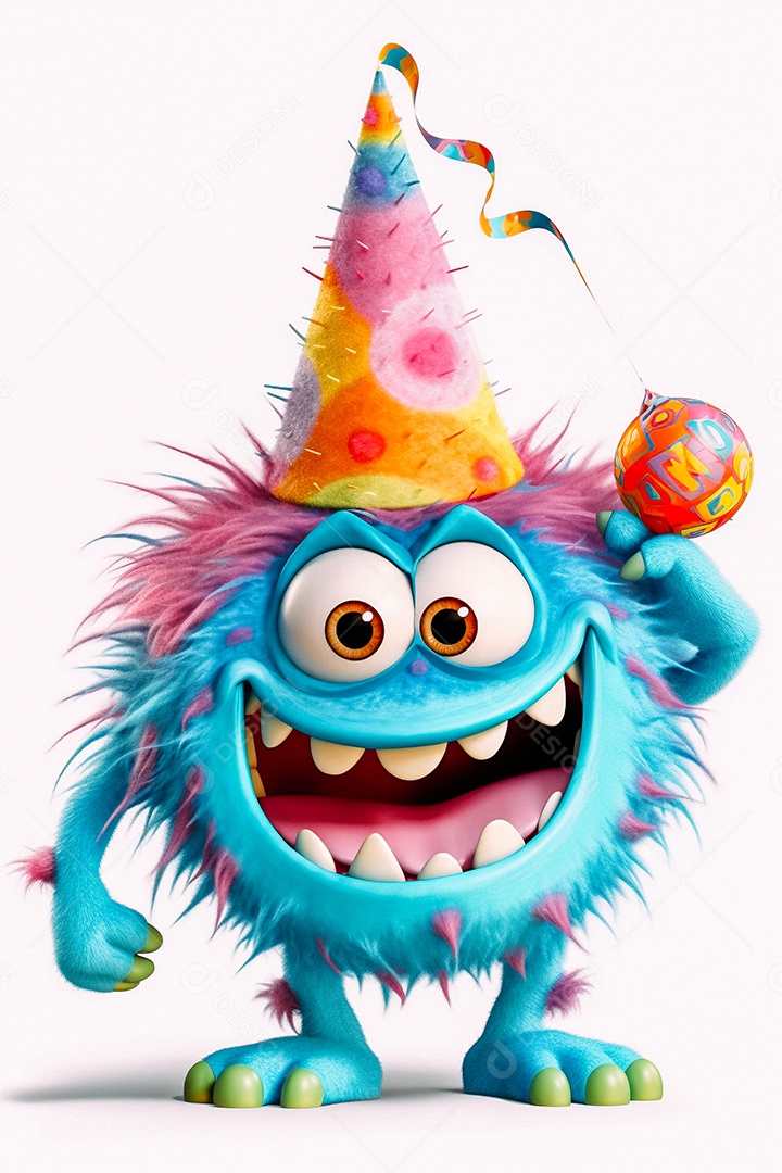 Monstro de desenho animado sobre fundo isolado