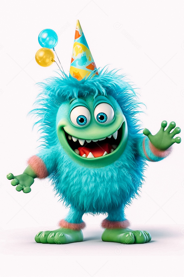 Monstro de desenho animado sobre fundo isolado