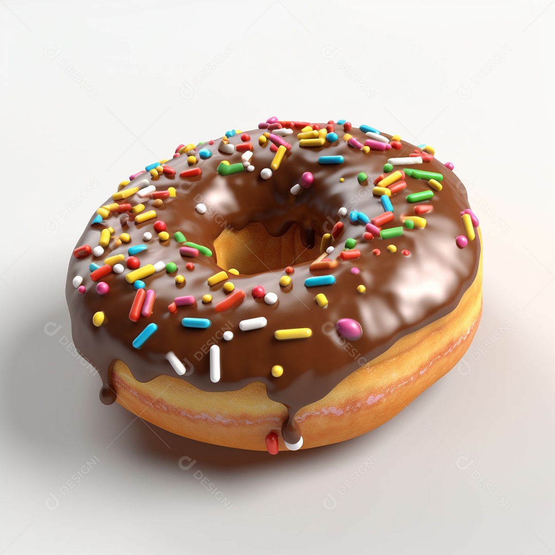 Delicioso donuts com cobertura e granulados