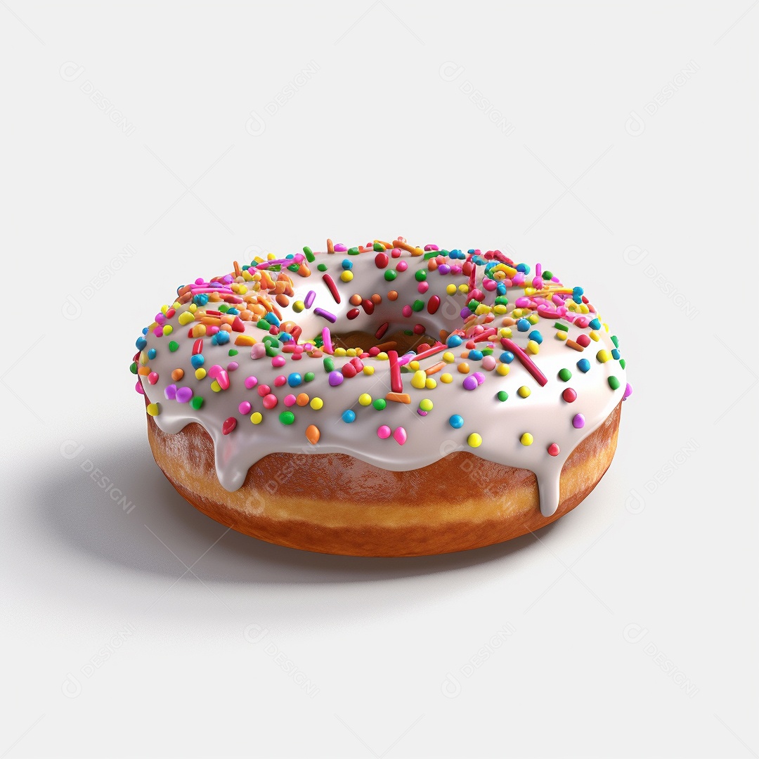 Delicioso donuts com cobertura e granulados