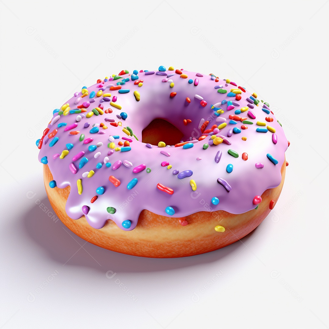 Delicioso donuts com cobertura e granulados