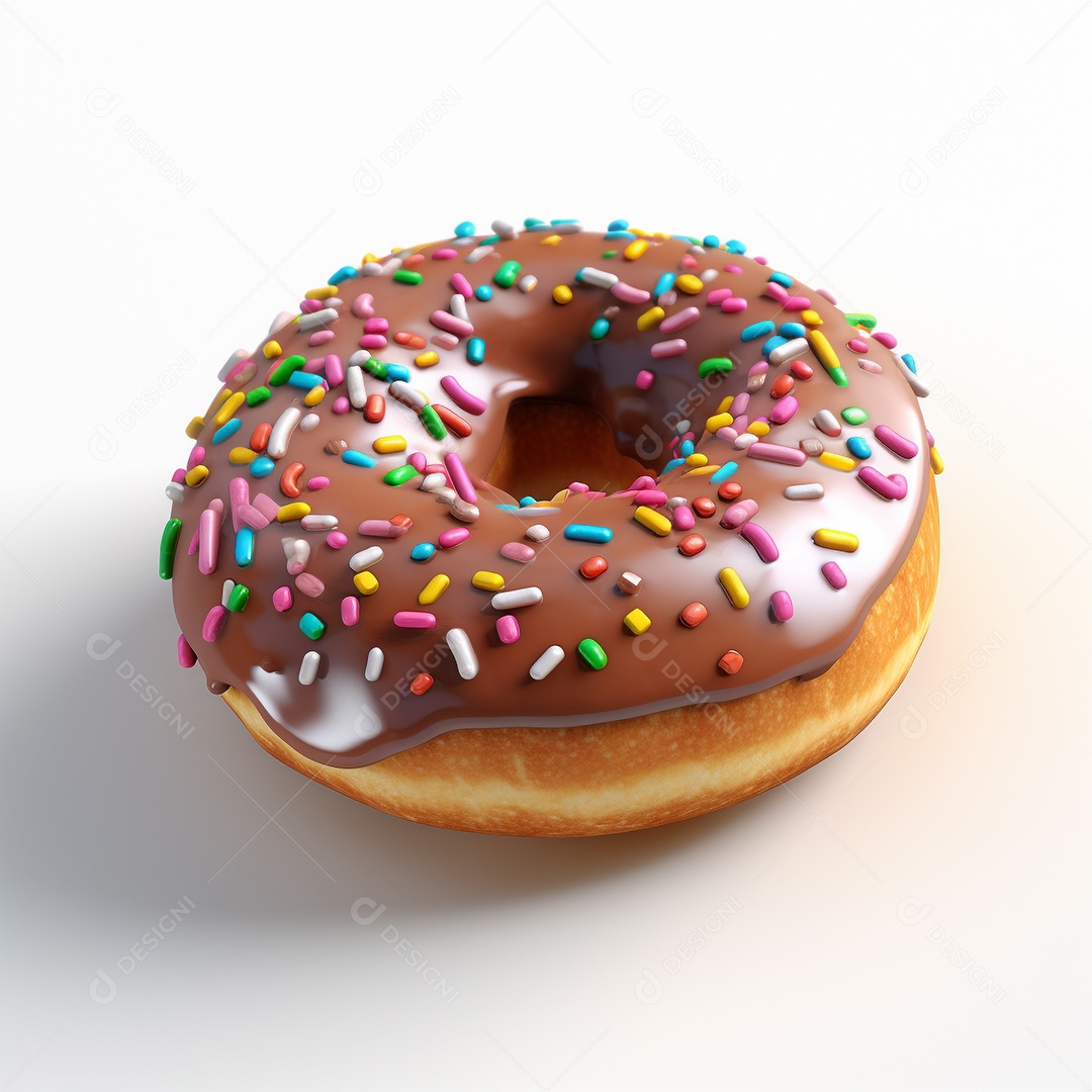 Delicioso donuts com cobertura e granulados