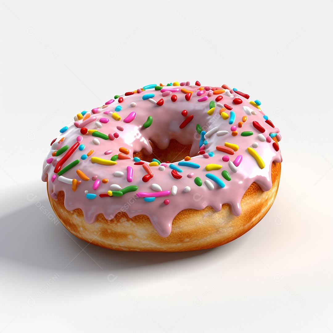 Delicioso donuts com cobertura e granulados