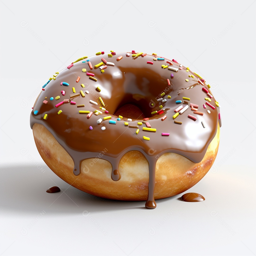 Delicioso donuts com cobertura e granulados