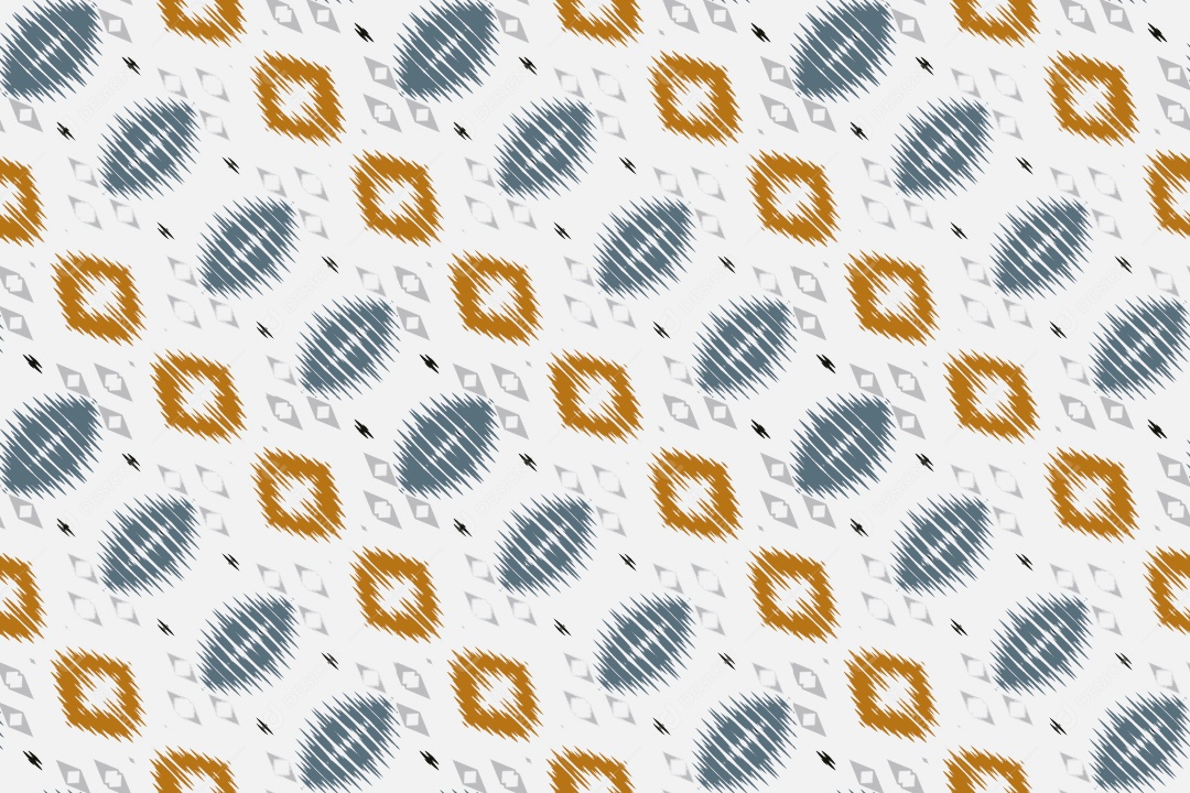 Fundo Tribal Bornéu Textura Tecido Estampa Ilustração Colorida Vetor EPS