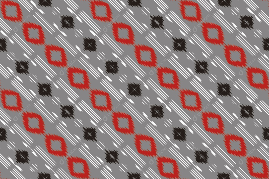 Ilustração de Fundo Tribal Bornéu Textura Tecido Estampa Colorida Vetor EPS