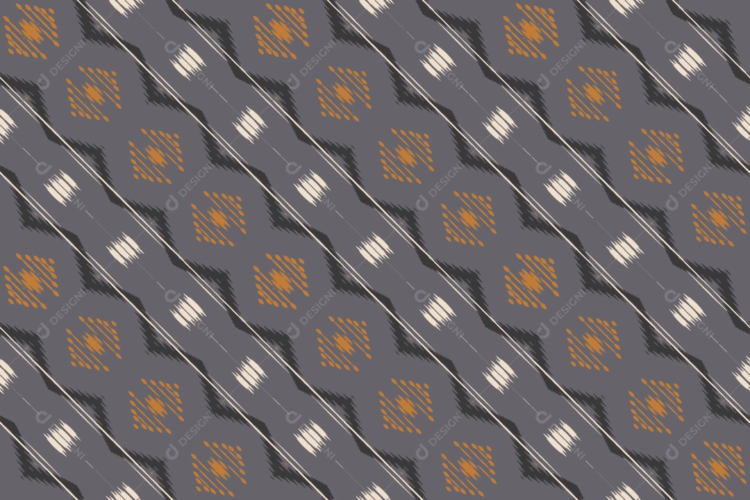 Ilustração de Fundo Tribal Bornéu Textura Tecido Estampa Colorida Vetor EPS