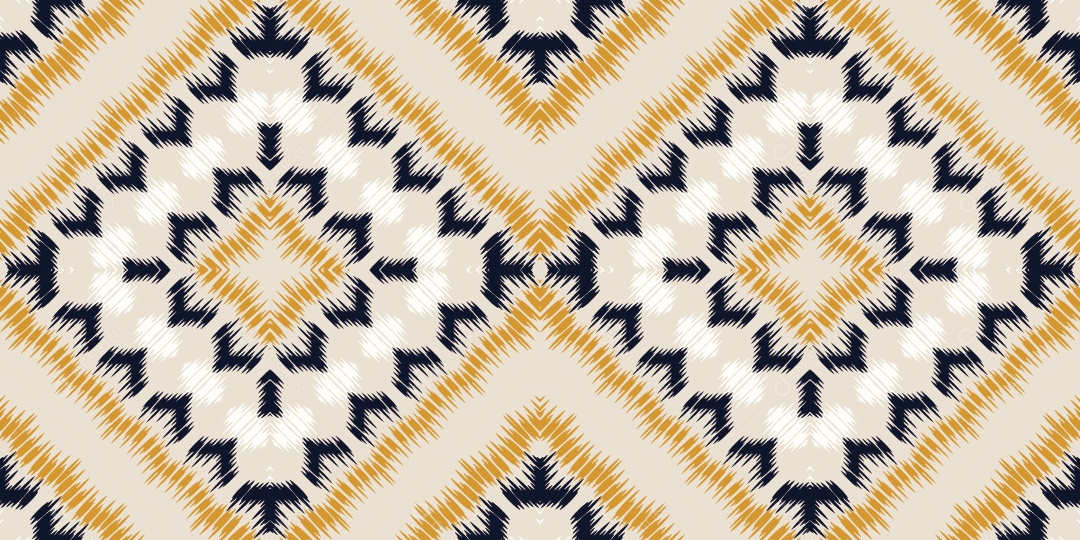 Padrão sem Emenda de Origem Étnica Tribal Ilustração Colorida Vetor EPS