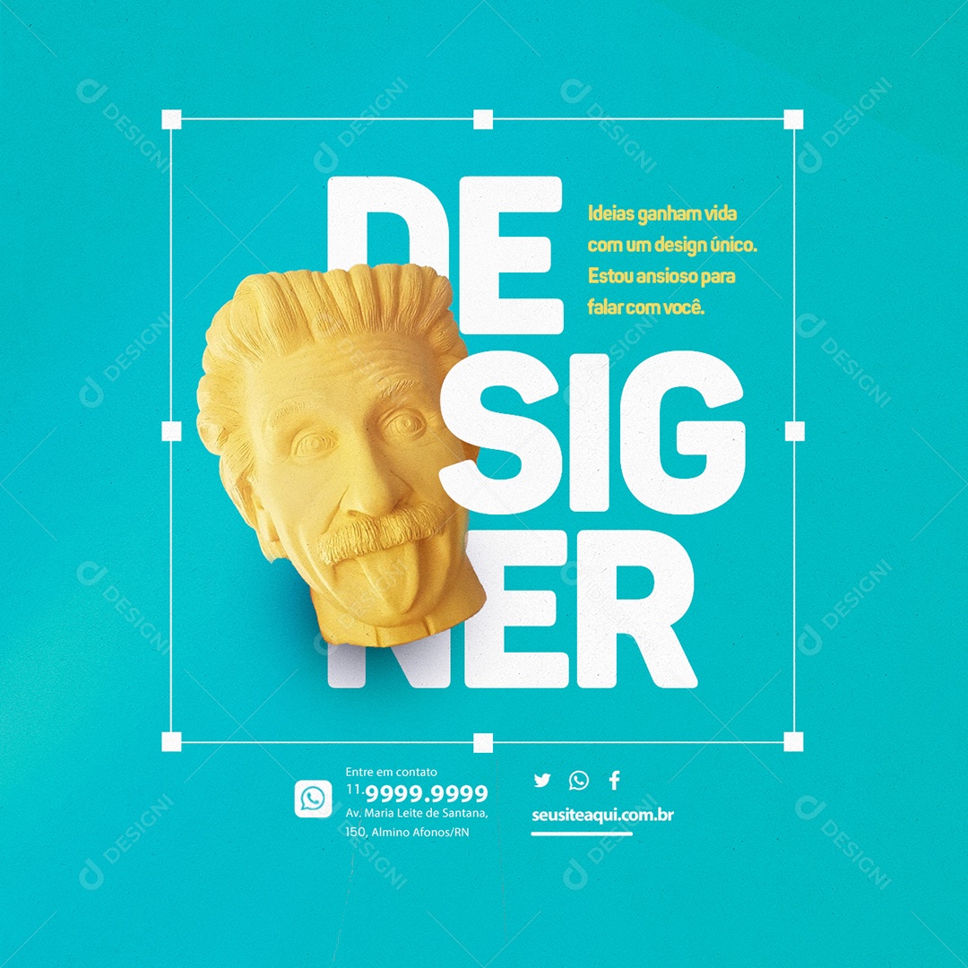 Designer Gráfico Ideias Ganham Vida com um Design Único Social Media PSD Editável
