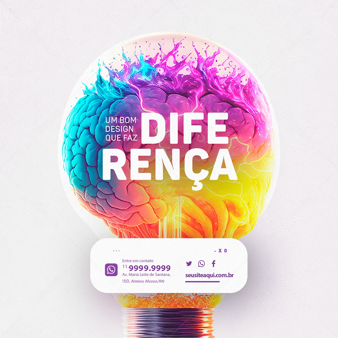 Designer Gráfico Um Bom Design que Faz Diferença Social Media PSD Editável