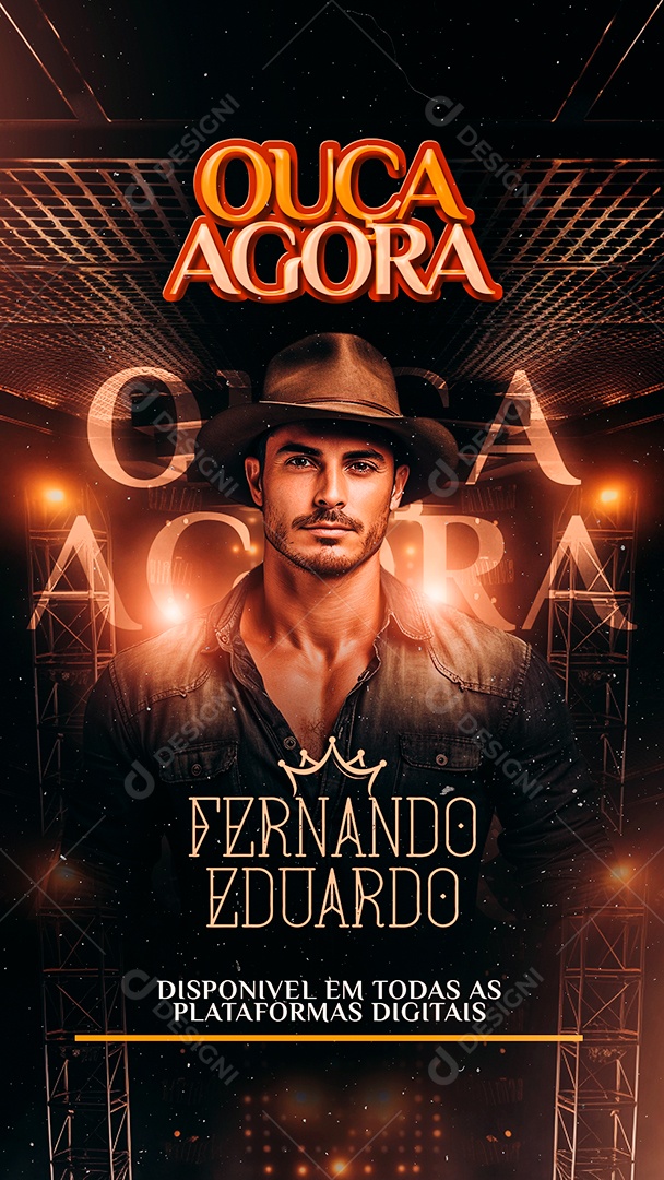 Story Flyer Ouça Agora Fernando Eduardo Social Media PSD Editável