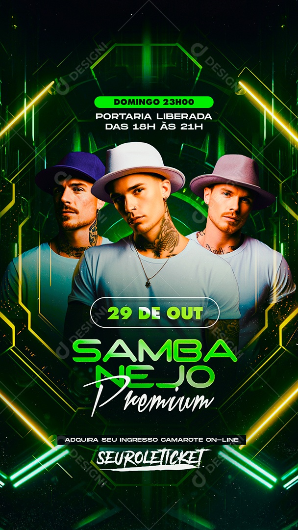 Story Flyer Samba Nejo Premium Social Media PSD Editável