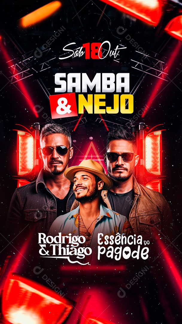 Story Flyer Samba & Nejo Rodrigo & Thiago Essência do Pagode Social Media PSD Editável