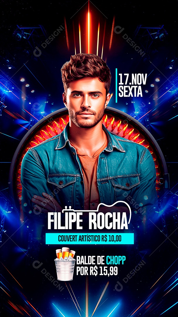 Story Flyer Filipe Rocha Balde De Chopp Social Media PSD Editável