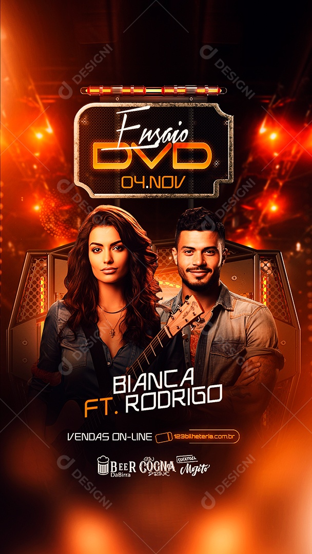 Story Flyer Ensaio DVD Bianca FT Rodrigo Social Media PSD Editável