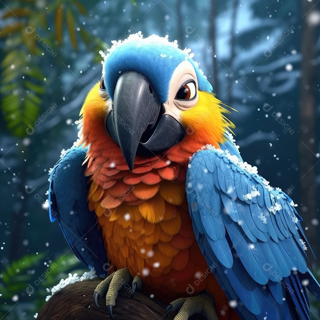 Arara linda no galho