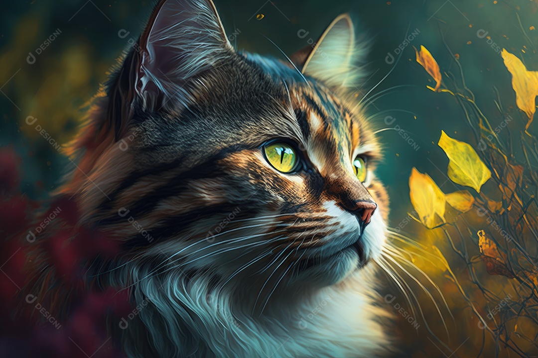 Um lindo gato de olhos claro