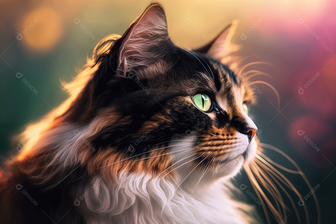 Um lindo gato de olhos claros