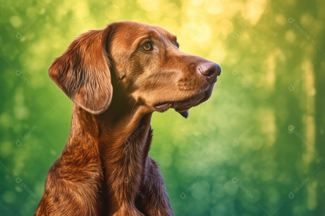 Um lindo cachorro com fundo de natureza
