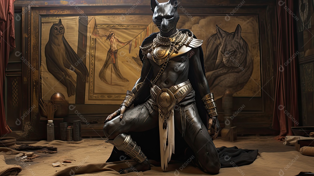 Personagem do jogo guerreiro egípcio