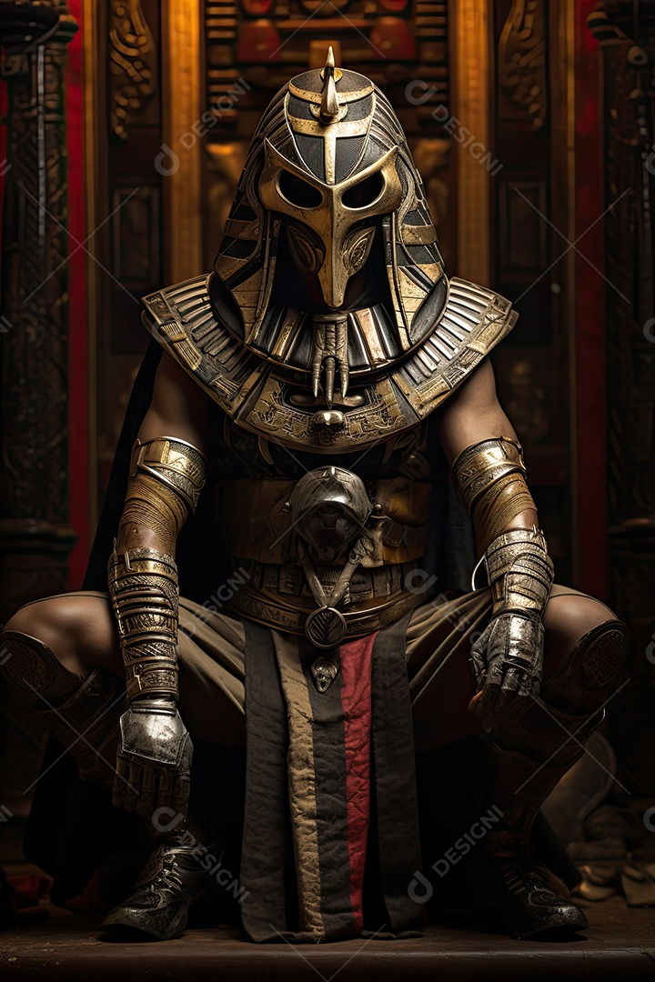 Personagem do jogo guerreiro egípcio