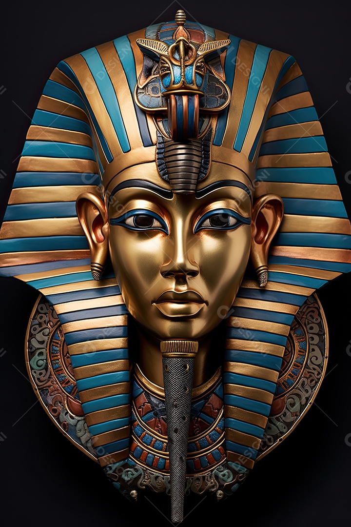 Máscara egipsia colorida