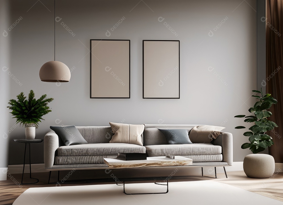 Sala de estar minimalista moderna