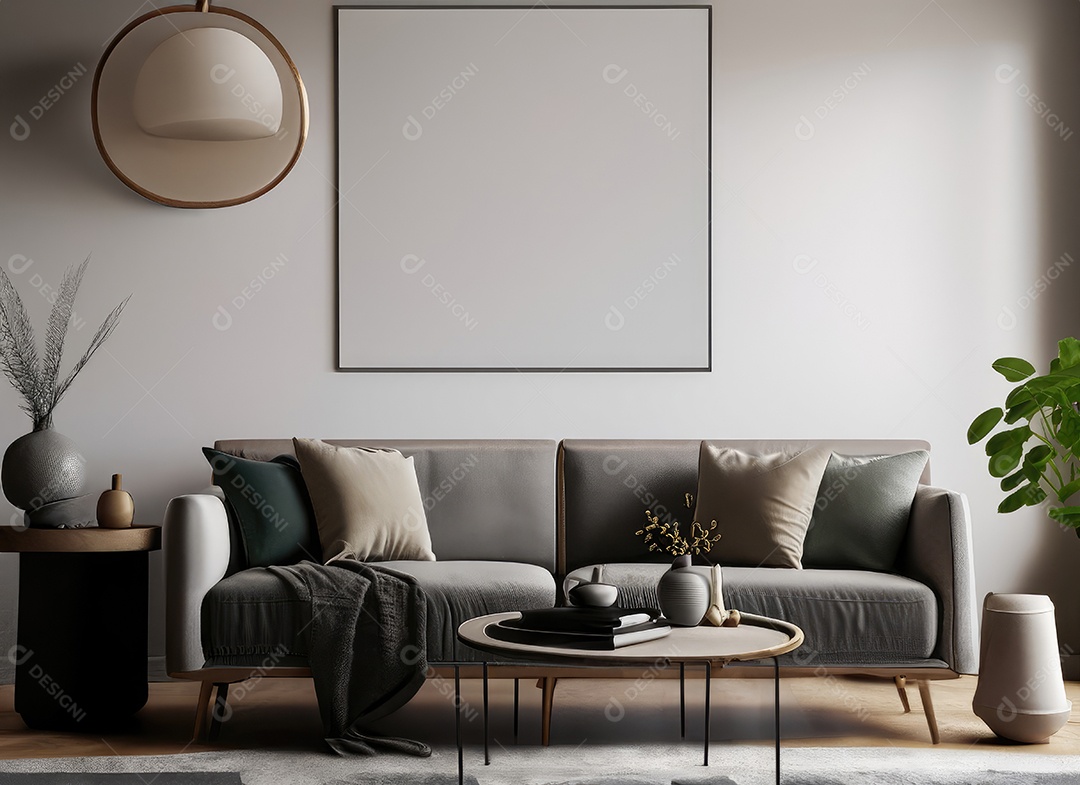 Sala de estar minimalista moderna