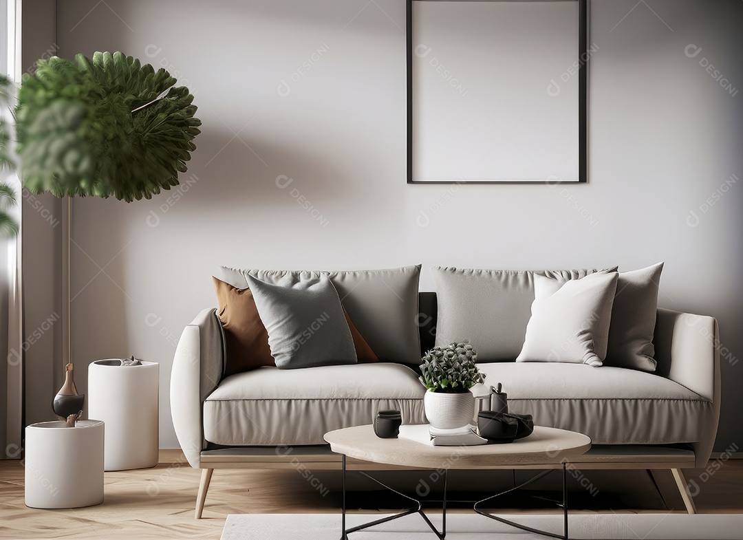 Sala de estar minimalista moderna